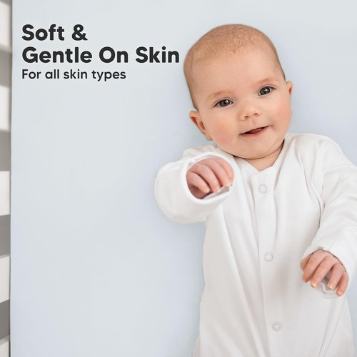 KeaBabies Organic Crib Sheets - 2-Pack Fitted Jersey Cotton for Baby Bed | Soft & Breathable (Hazy) 52x28