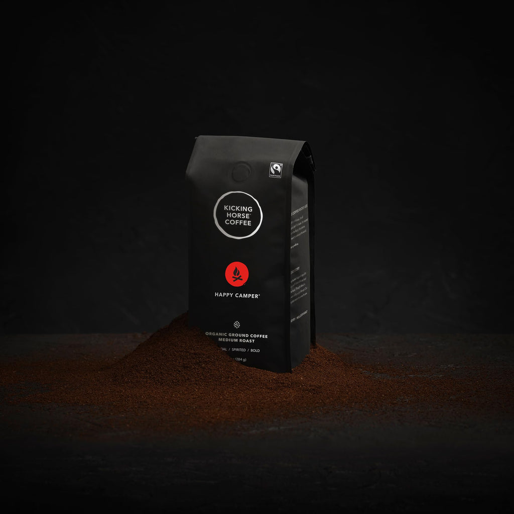 Kicking Horse Happy Camper Ground Coffee, 10 Ounce - Certified Organic, Fairtrade, Kosher Coffee