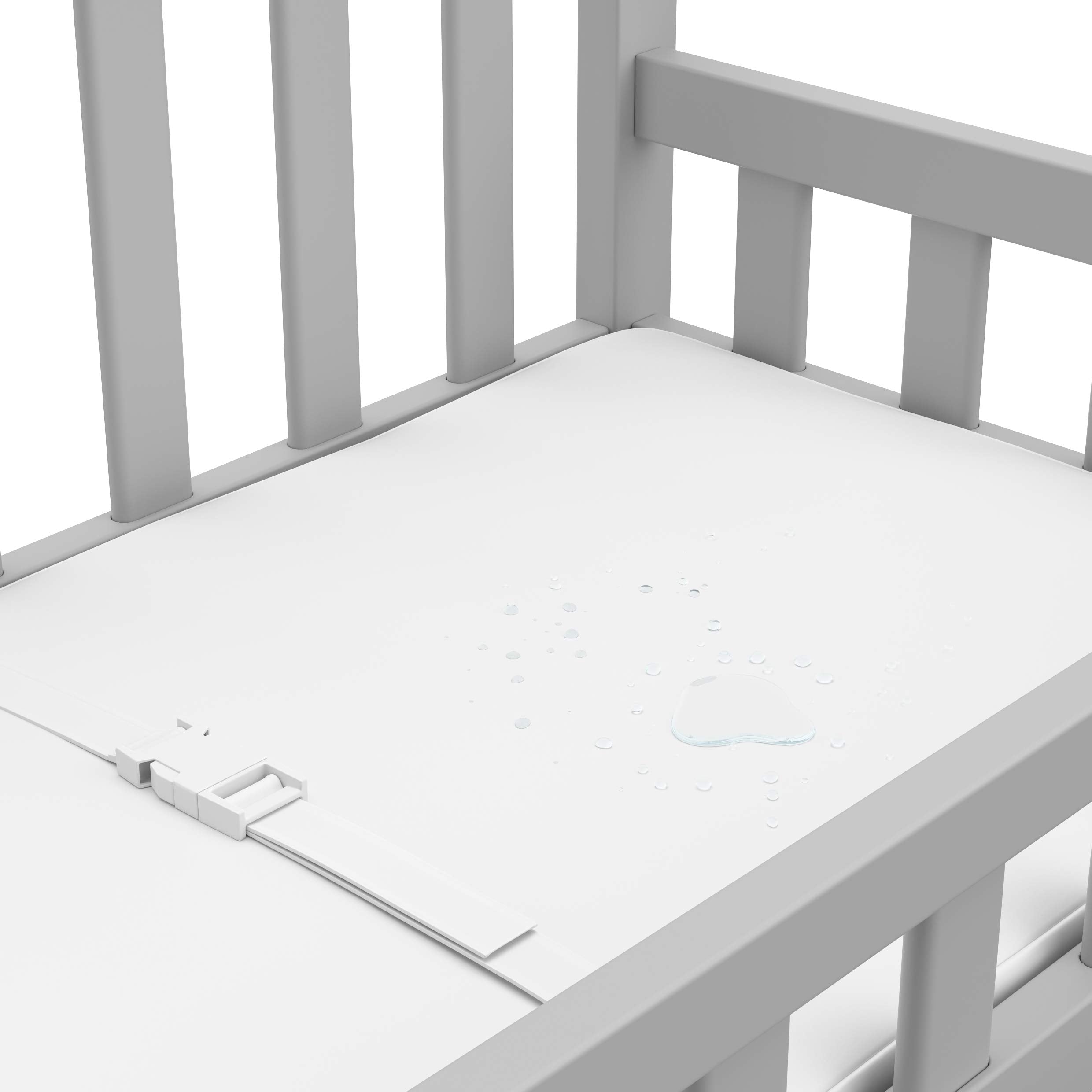 Graco Changing Table with Water-Resistant Changing Pad (Pebble Gray) – GREENGUARD Gold Certified, Multi Storage Nursery Changing Table for Infants and Babies