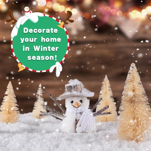 FOIMAS Artificial Snow - Glittery Fake Snow Powder for Christmas Village Crafts | 10.7oz