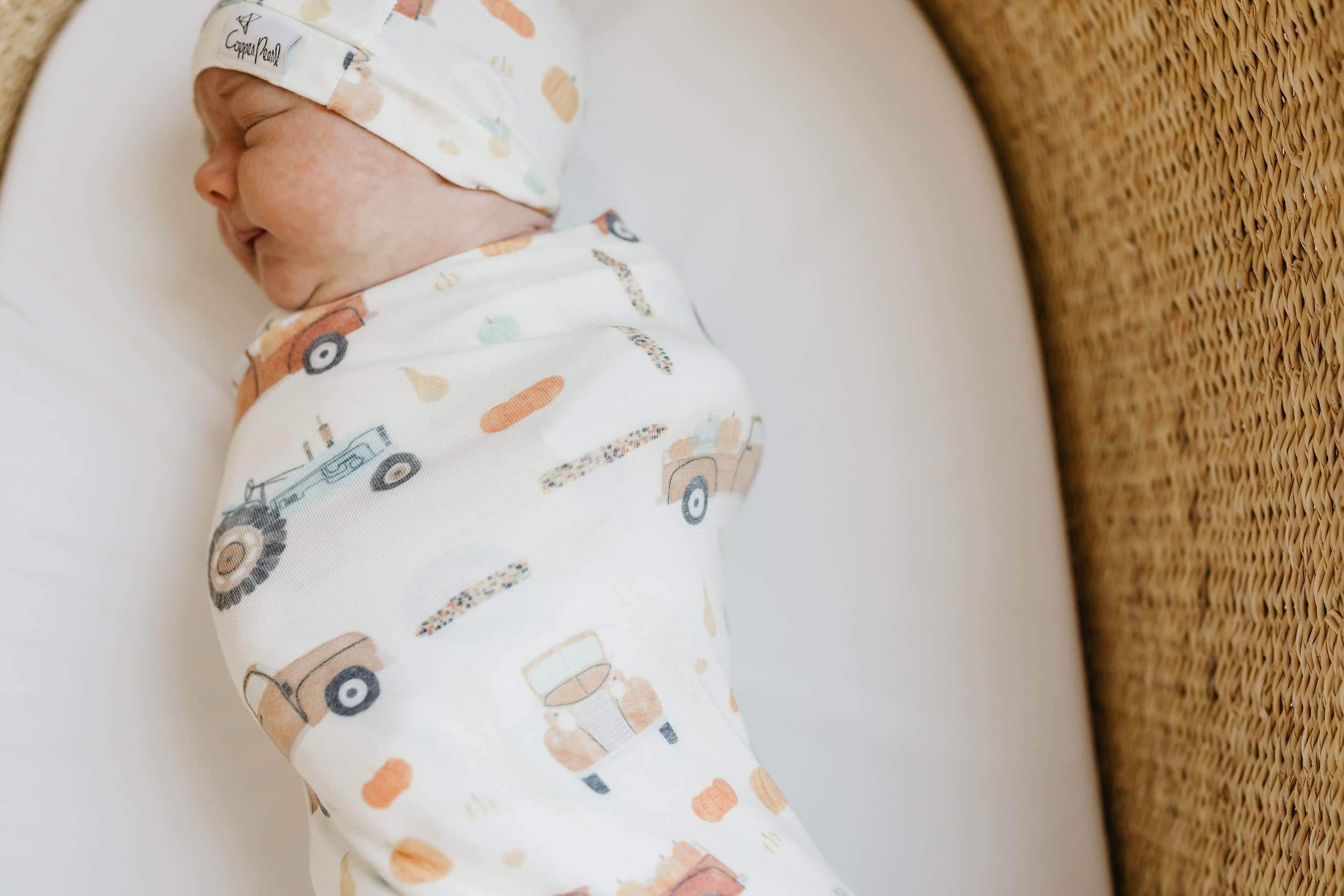 Copper Pearl Large Premium Knit Baby Swaddle Receiving Blanket Hayride