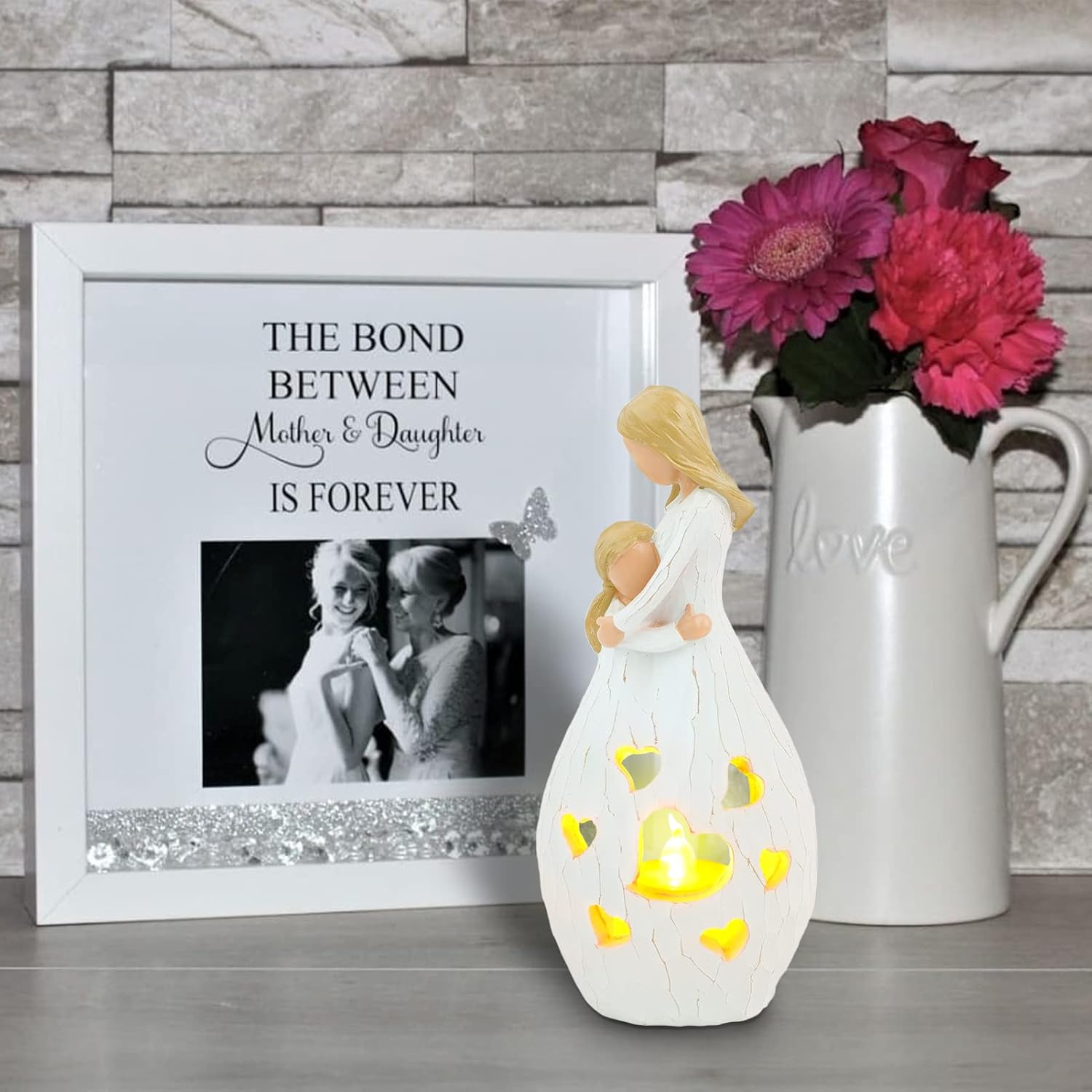 Skiennix Candle Holder Statue - Flickering LED Light for Mom | Perfect Birthday & Mother's Day Gift