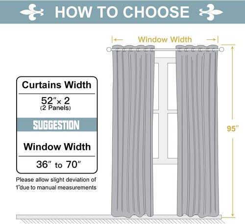 ChrisDowa Grommet Blackout Curtains - Thermal Insulated Room Darkening Panels (Royal Purple, 52"W x 95"L)
