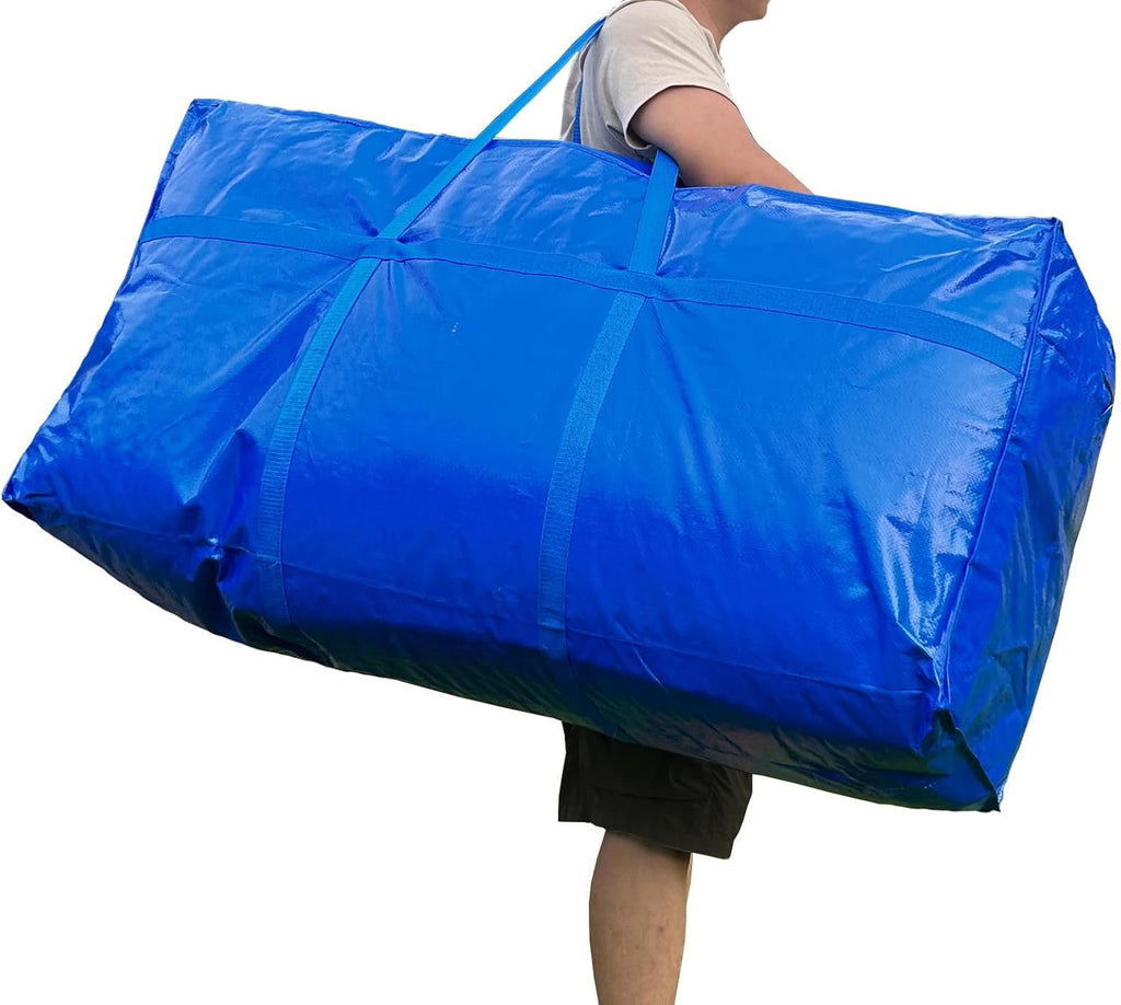 Skiennix 66 Gallon Extra Large Storage Bags - Heavy Duty Waterproof Duffle Bag with Zipper & Strong Handles for Travel