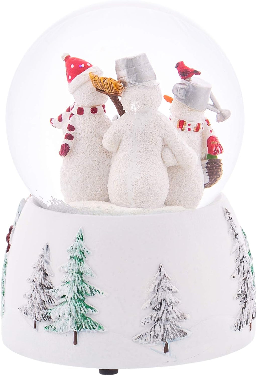 Roman Snowman Family Glitterdome - 5.75" Wind-Up Musical Snow Globe | Holiday Decor