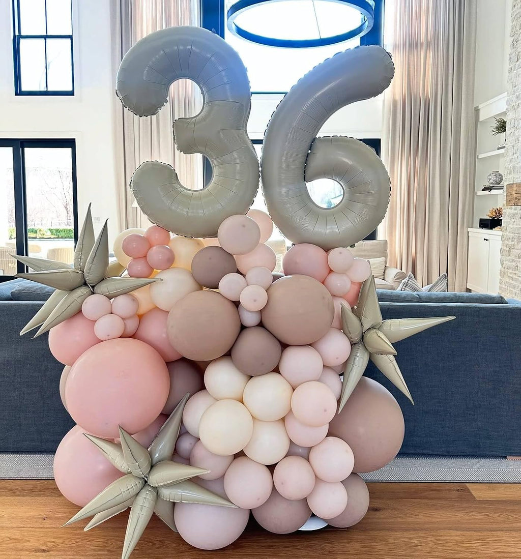 Number 0 Balloon 40 Inch - Cream Birthday Decoration for Milestone Celebrations