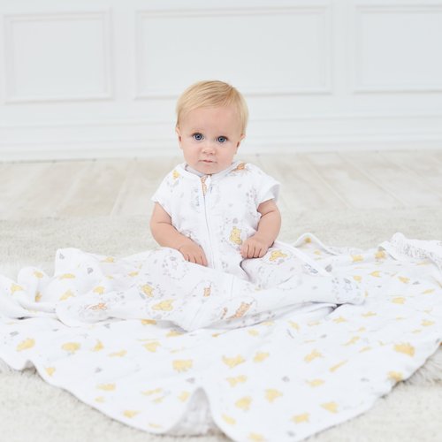 aden + anais Dream Blanket, Boutique Muslin Baby Blankets for Girls & Boys, Ideal Lightweight Newborn Nursery & Crib Blanket, Unisex Toddler & Infant Bedding, Shower & Registry Gift, Winnie The Pooh