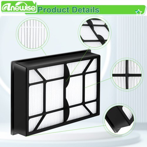 Anewise 53296 EF-9 40195 HEPA Media Filter for Kenmore 40195, 21814, 81714, 22614, 31140, 31150, BU1017, BU1018 Upright and Canister Vacuum, 4Pack