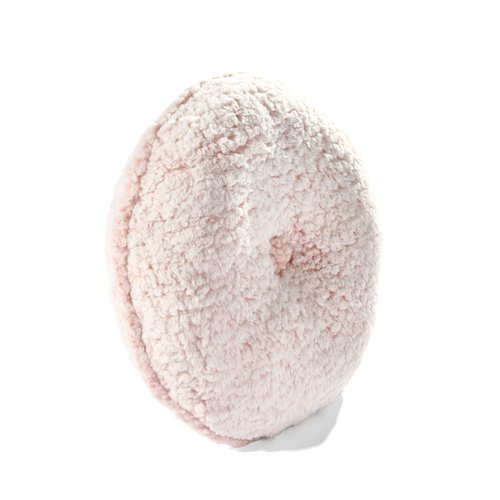 Lush Decor Button Soft Sherpa Decorative Throw Pillow, 15" Round, Blush - Circle Pillow - Blush Pink Throw Pillow - Sherpa Pillow - Soft Fluffy Throw Pillows For Bed, Couch, Or Chair