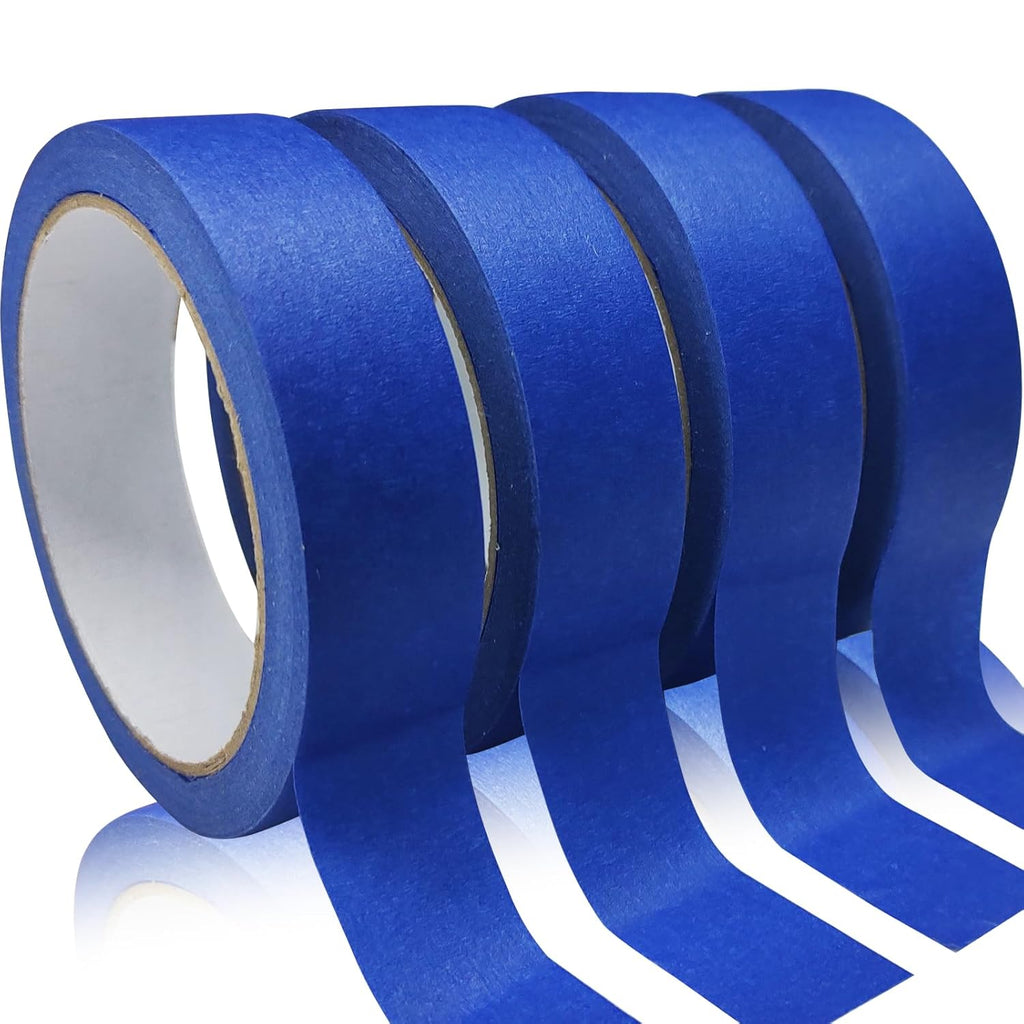 Premium Painters Tape by 4 Rolls | Blue Masking Tape for Easy Removal & No Residue | 88 Yards