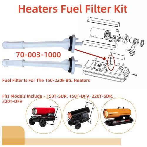 Dgdhf Replacement Fuel Filter 70-003-1000 Fits Pinnacle ProTemp Remington Master Kerosene Heater (Set of 2)