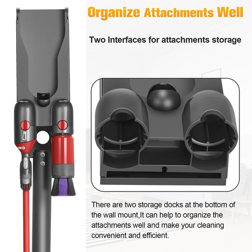 RUKHOOL V11 Wall Mount Charger Holder for Dyson V11 V15 Vacuum Docking Station Bracket Attachment Charging Dock Accessories SV14 SV15 SV17 SV22 Replacement Part No. 970011-01/970011-02