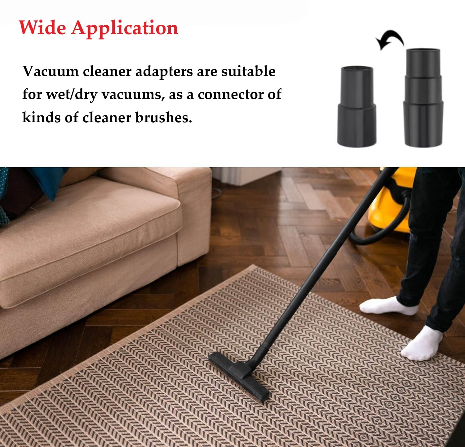 VIQAEKK Universal Vacuum Hose Adapter Wet Dry Plastic Converter