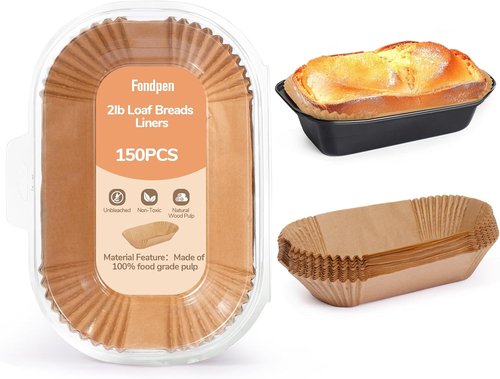 Loaf Pan Liners | 150 Pcs Non-Stick Parchment Paper for 9x5 Loaf Pans - Perfect for Baking Bread