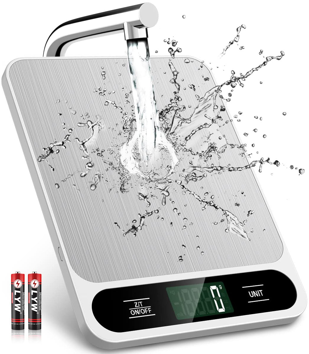 Mik-Nana Digital Kitchen Scale - 22lb/10kg Precision Food Scale for Baking & Cooking | Easy Clean Stainless Steel