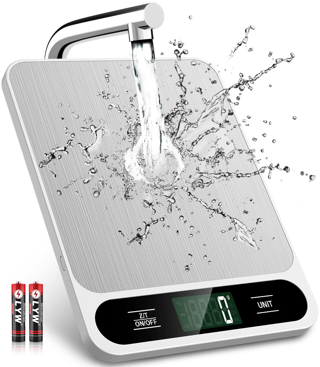 Mik-Nana Digital Kitchen Scale - 22lb/10kg Precision Food Scale for Baking & Cooking | Easy Clean Stainless Steel