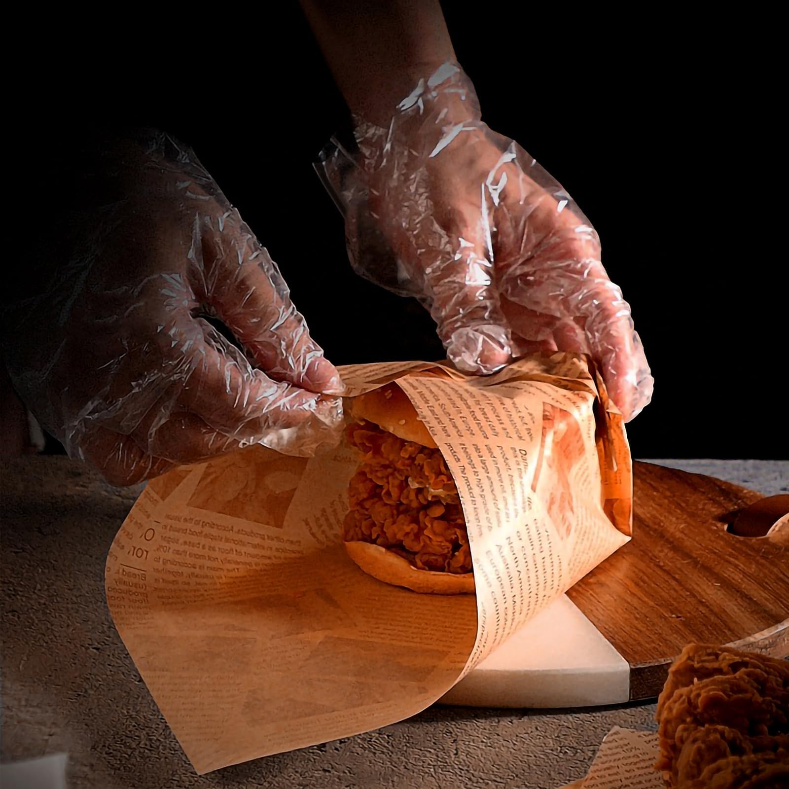 Baking Parchment Paper Roll Non Stick Baking Paper Newspaper Printing Design Food Wrapping Paper for Baking Cookies Bread Pizza Meat and Vegetables