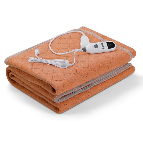 Heated Mattress Pad 51" x 74", Electric Bed Warmer with Digital Controller for Full Size Beds, 9 Heat Settings, 1-6 Hours Auto Shut Off, Fast Heating, Machine Washable, Brown