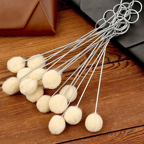 BUTUZE Wool Daubers - 25 Pcs Leather Dye Tool with Metal Handle for DIY Crafts Projects
