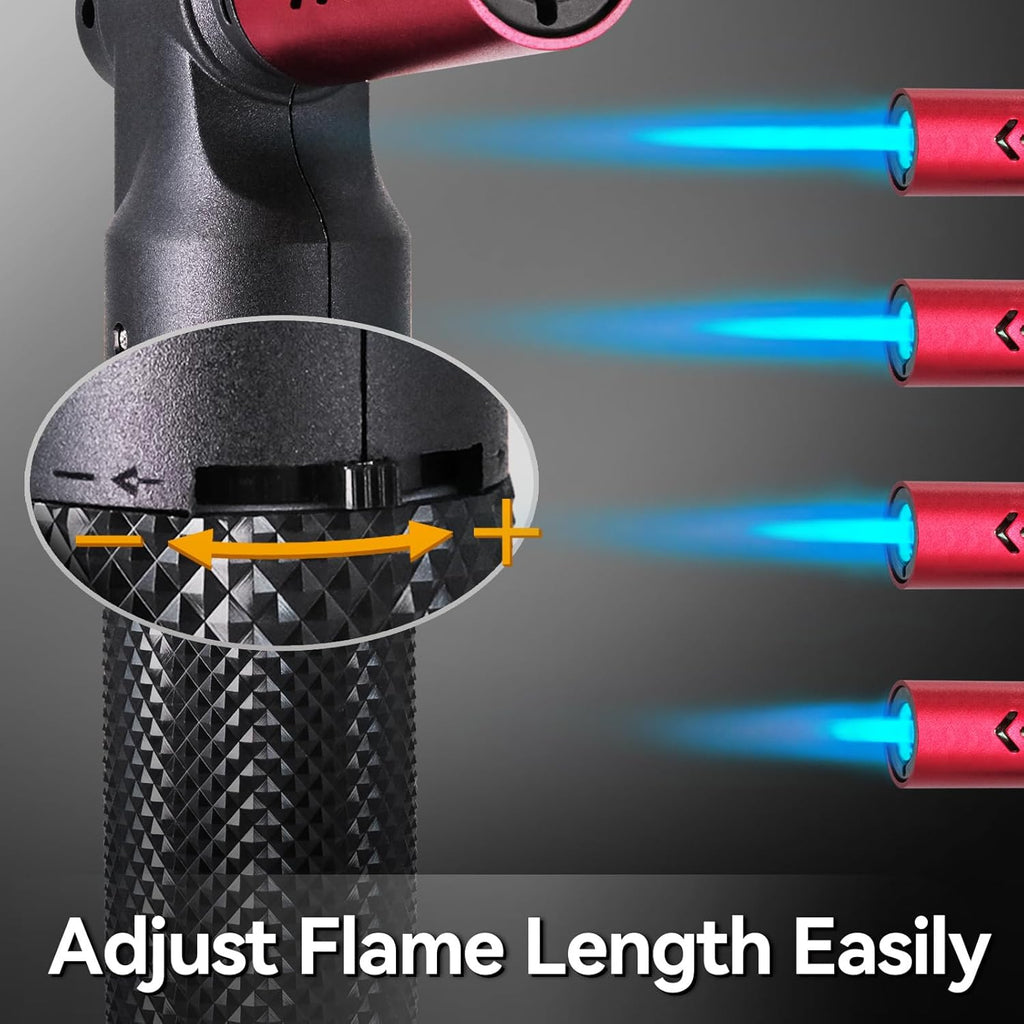 Zoocura Butane Torch Lighter - Refillable Jet Flame Mini Blow Torch for Cooking, BBQ & Soldering | 2 Pack