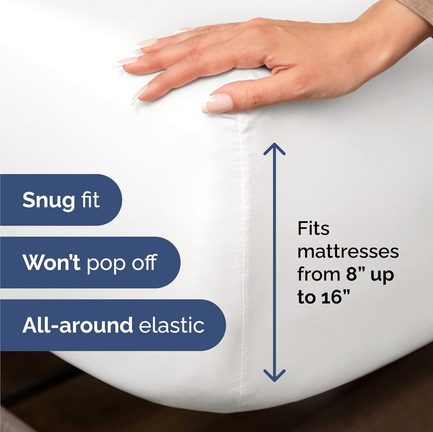 Skiennix Twin XL Sheet Set - 16 Complete Deep Pocket Bedding Sets | Breathable, Cooling & Wrinkle-Free - White