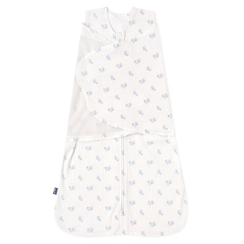 HALO 100% Cotton Sleepsack Swaddle - 3-Way Adjustable Wearable Blanket, Floral Vintage Stripe, Small (3-6 Months)