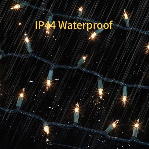 Clear Incandescent Bulb Mini String Lights - 100 Green Wire for Indoor Christmas Tree & Party Decor