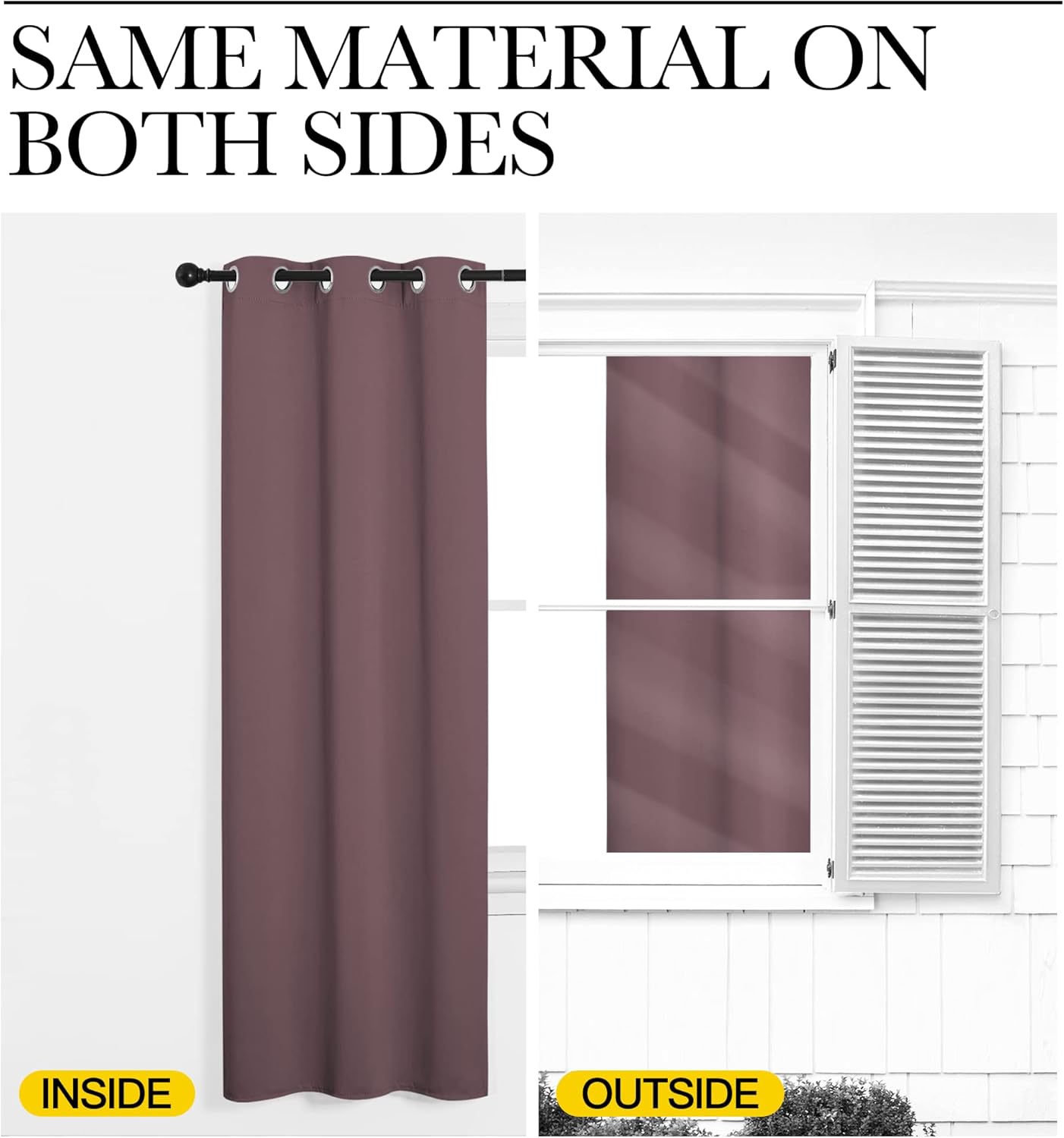 NICETOWN Blackout Curtain Panels - Thermal Insulated Draperies, 29x45 Inches, Dry Rose - 1 Pair
