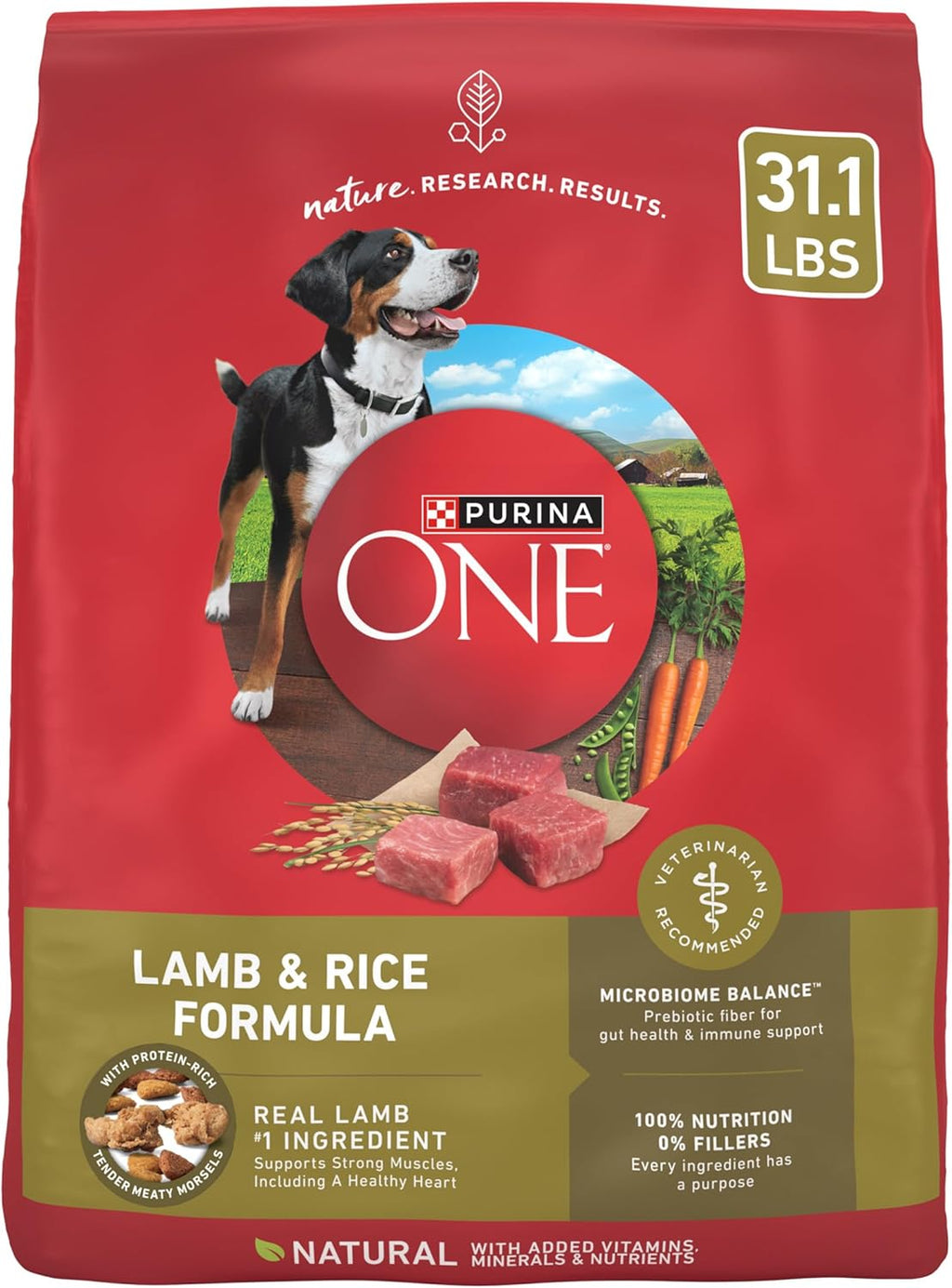 Purina ONE Dry Dog Food - Lamb & Rice Formula for Healthy Digestion | 31.1 lb. Bag
