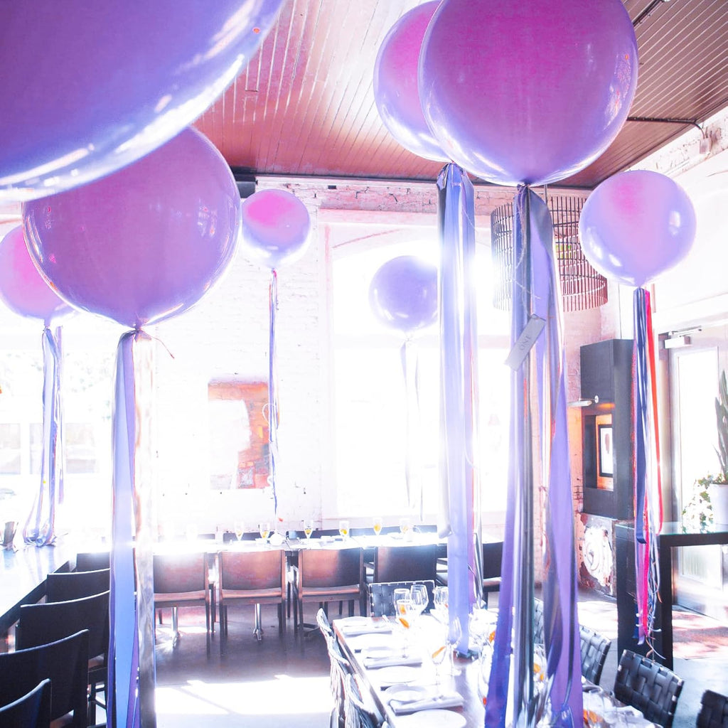 PartyWoo Lavender Balloons - 36 Inch Light Pastel Purple Latex Helium Balloons for Celebrations