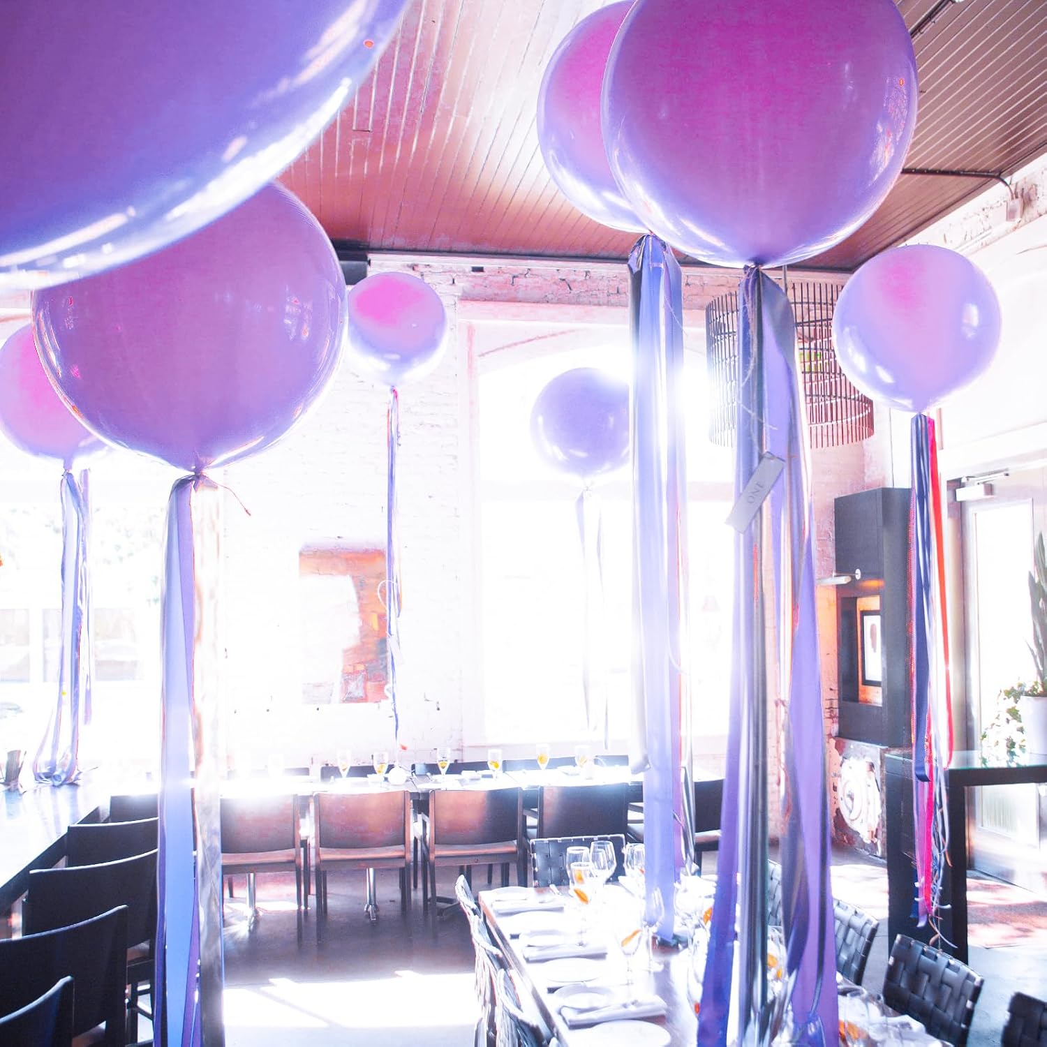 PartyWoo Lavender Balloons - 36 Inch Light Pastel Purple Latex Helium Balloons for Celebrations