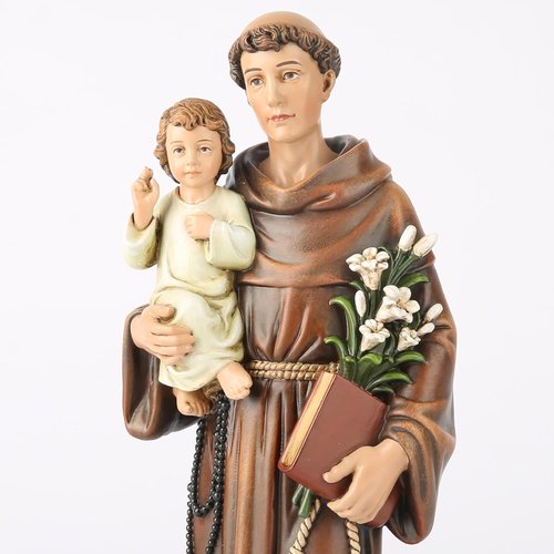 Buildclassic St. Anthony Statue with Infant Jesus - Blessed Religious Gift, 10" Renaissance Décor