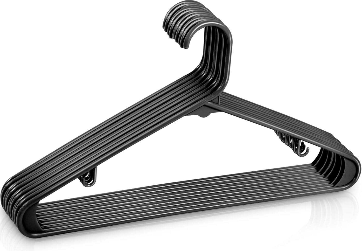 Utopia Home Plastic Hangers 20 Pack - Durable Space-Saving Closet Organizers - Ideal for Shirts, Pants & Coats (Black)