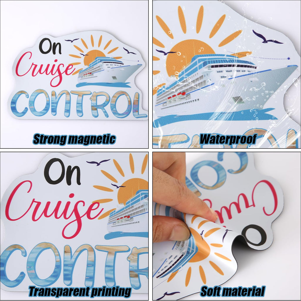 5pcs Family Cruise Magnets - 5 Styles Large Ship Door Magnets, Reusable for Cruise, Ship, Car, Refrigerator