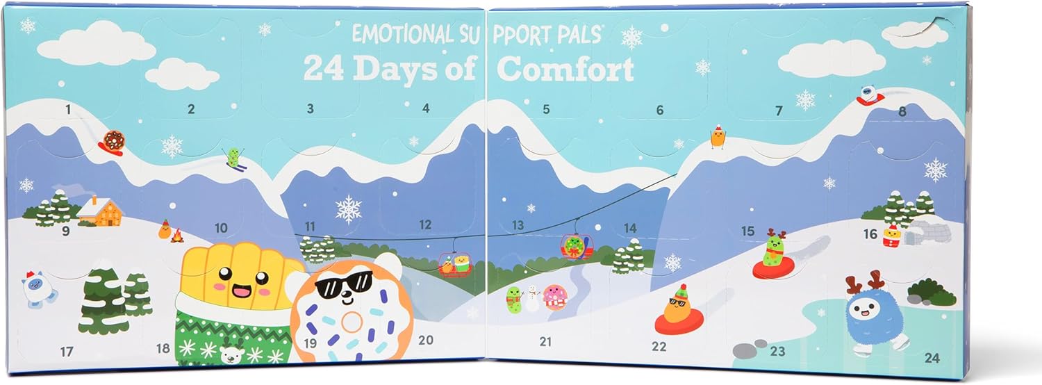 Relatable Emotional Support Advent Calendar - 24 Mini Plush Toys & Ornaments | Perfect Stocking Stuffer for All Ages