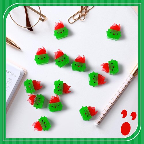 Simgoing 50 Pcs Mini Resin Dumpster Figurines Luminous Mini Dumpster Trash Shape Funny Employee Appreciation Gift Bulk Valentines Emotional Desk Accessories for Staff Teacher Coworker (Green)