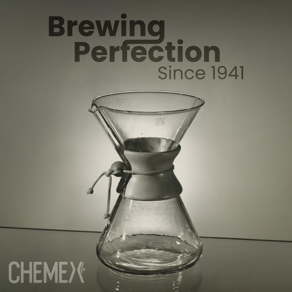 Chemex Bundle - 8-Cup Glass Handle Series - 100 ct Square Filters - Exclusive Packaging