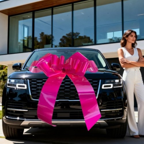 Big Car Bow - 30-Inch Giant Pink Christmas Bow for Gift Wrapping & Celebrations