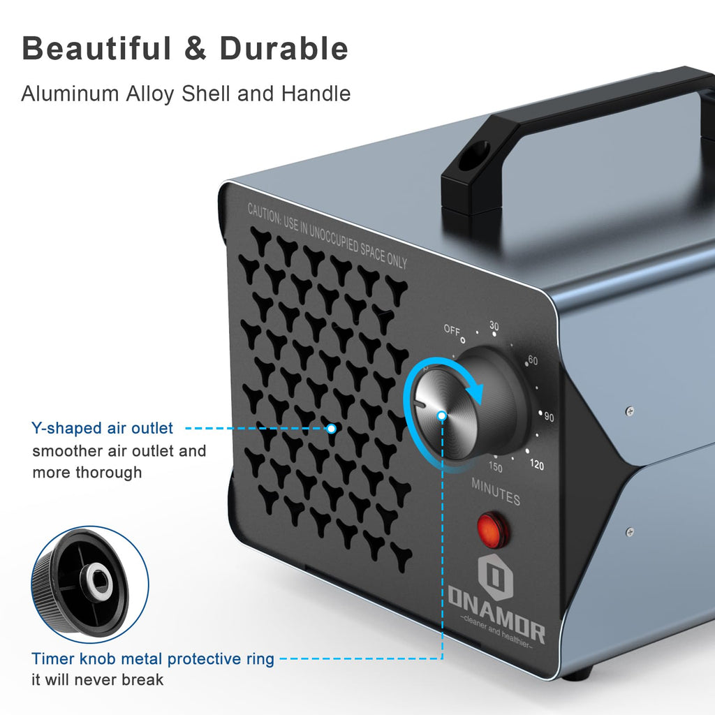 ONAMOR Ozone Generator 88,000mg - Ozone Machine for Home, Smoke, Car, and Pet Room. (Suitable for Area of 7,000 Square Feet) - Blue
