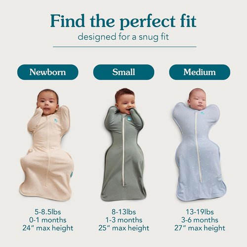 Love To Dream Swaddle UP - Baby Sleep Sack for Self-Soothing | Snug Fit, 1.0 TOG, Medium 13-19 lbs, Powder Pink Twinkle