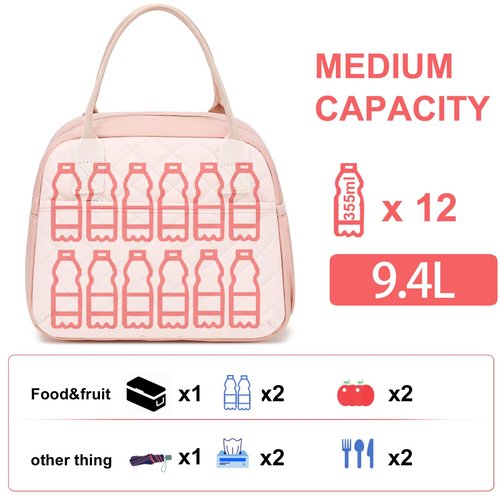 CAMTOP Lunch Box for Women Men Insulated Lunch Bag Lunch Tote Bag Leakproof Thermal Cooler Large Capacity for Travel Work School Picnic