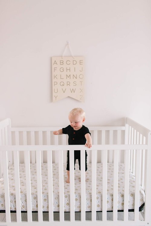 Copper Pearl Premium Knit Baby Crib Sheets for Boys and Girls Breathable and Soft, Fitted Crib Sheets for Standard Baby Mattresses, Chip