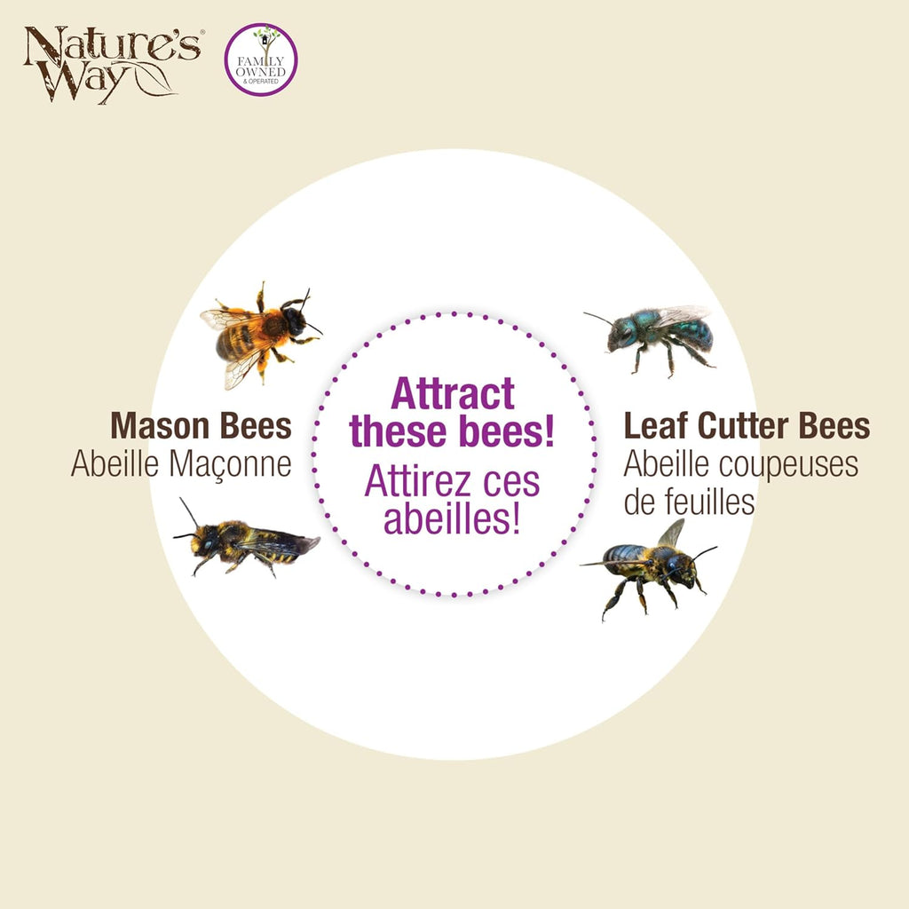 Nature's Way Bee House - PWH1-C Teal Color | Attract Pollinators to Your Garden