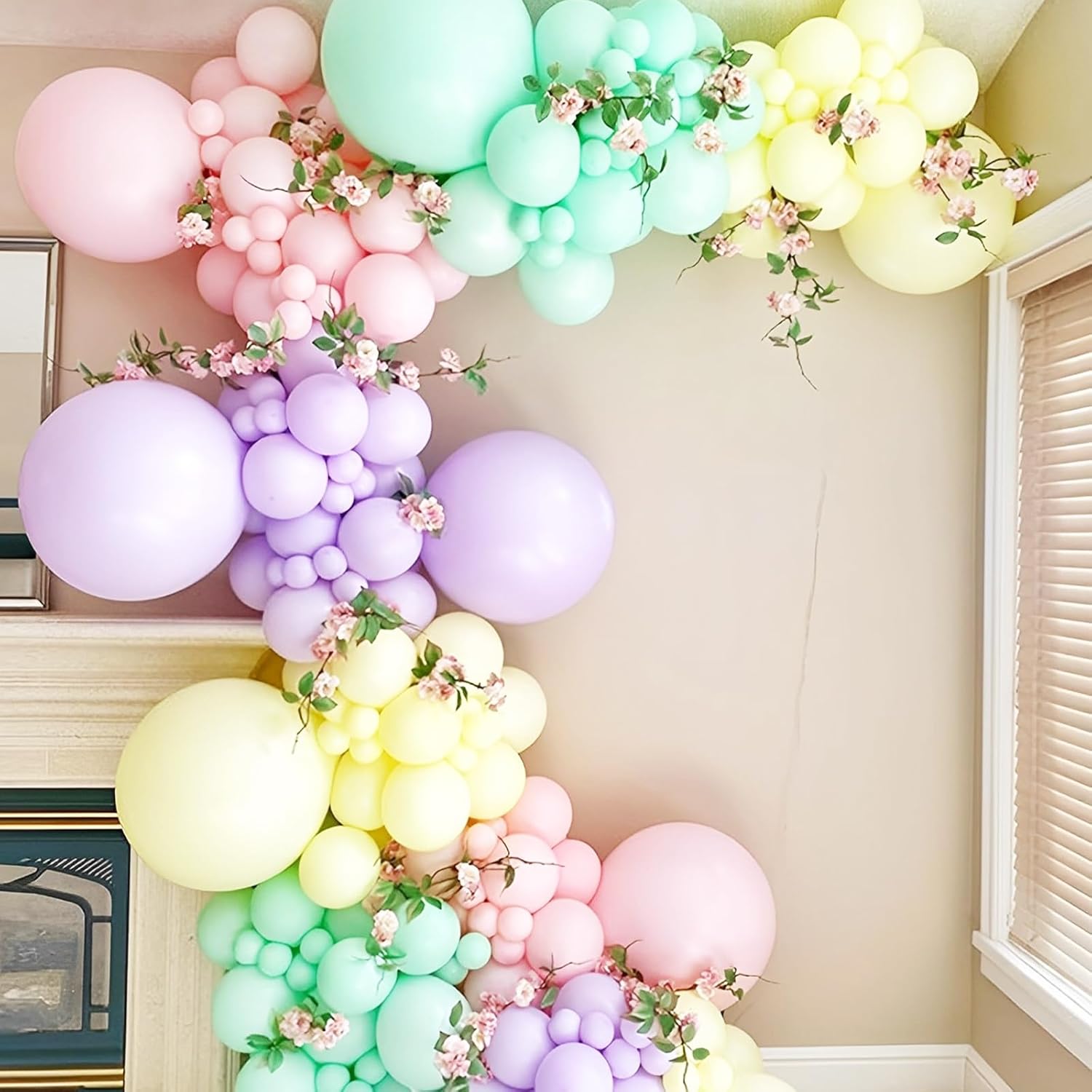 Voircoloria Pastel Balloons - 66 Pack 12-Inch Macaron Latex Balloons for Celebrations & Parties