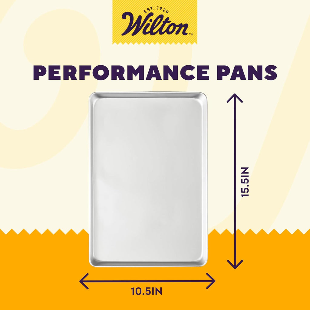 Wilton Performance Pans Jelly Roll Pan - Bake Delicious Sponge Cakes & Cookies | Aluminum, 10.5 x 15.5-Inch