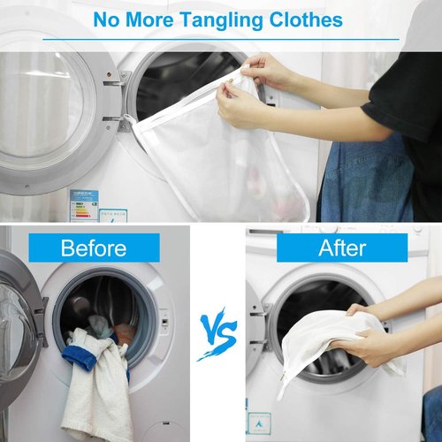 GOGOODA Delicates Laundry Bags - Fine Mesh Wash Bag for Lingerie, Bras & Socks with Hanging Loop