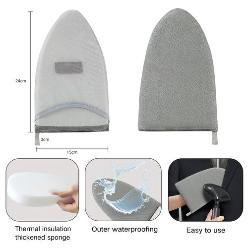 SNJGDA Garment Steamer Rack with Ironing Gloves for Clothes, Foldable Garment & Clothes Drying Rack, Adjustable Height, Garment Hanger Drying Rack for Including Ironing Gloves, Clothes Rac (Grey)
