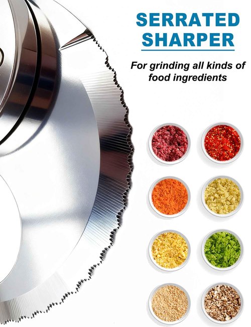 27055 Serrated Blade for Robot Coupe R2, R2N, R2B, R2U, R201 Food Processors, Chopping Blade with Stainless Steel Case & Modular, Anti-Leak & Drop-Resistant, Microplastic-Free, 5 Year Warranty