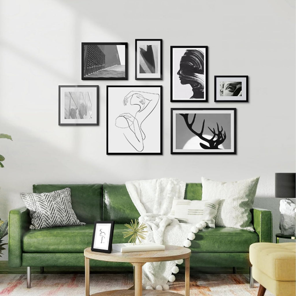 Stable Black Picture Frame by [Brand Name] - 8.5x11 High Definition Plexiglass for Horizontal & Vertical Display