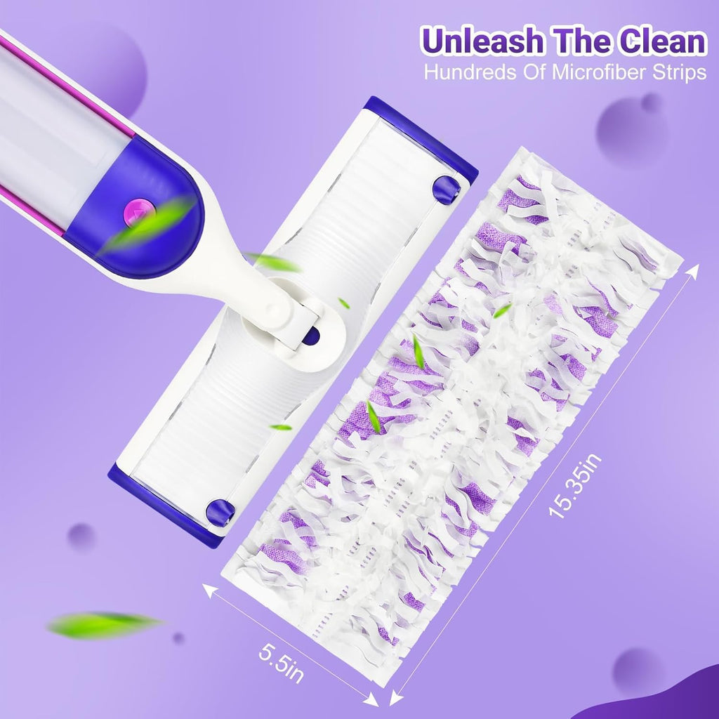 Pure Realm Disposable Power Mop Refills - 32 Count Unscented Multi-Surface Cleaning Pads